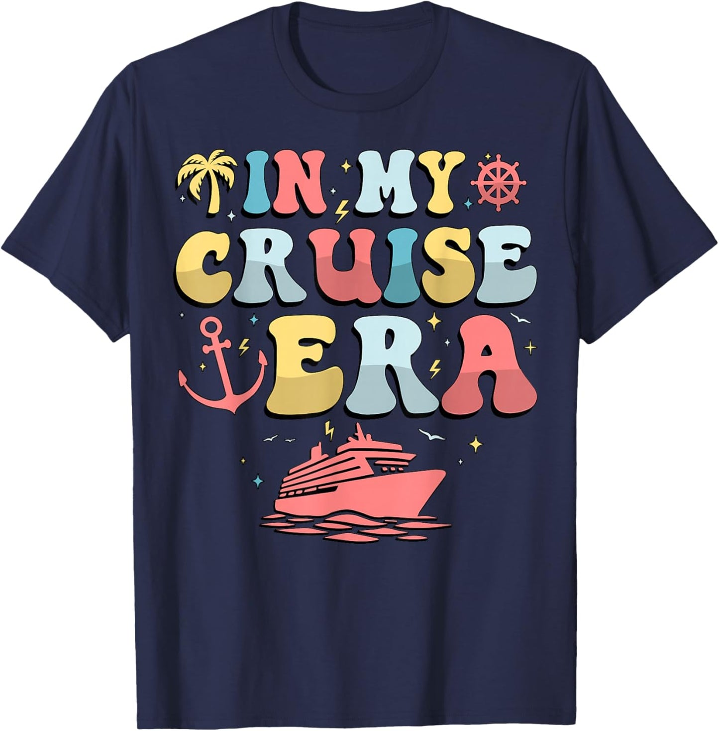 In My Cruise Era Cruise Summer Vacation Travel Adventure T-Shirt - T-Shirt | Navy