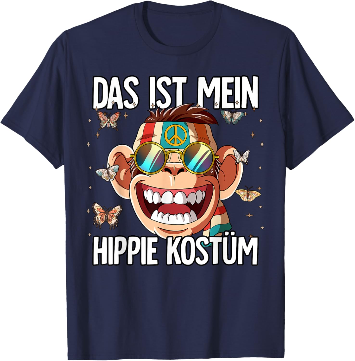 Das Ist Mein Hippie Kostüm 60er 70er Jahre Kostüm T-Shirt - T-Shirt | Navy