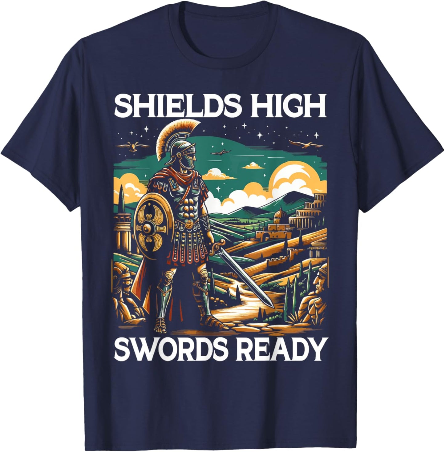 Roman Legionnaires Gladiator Ancient Rome Roman Empire T-Shirt - T-Shirt | Navy