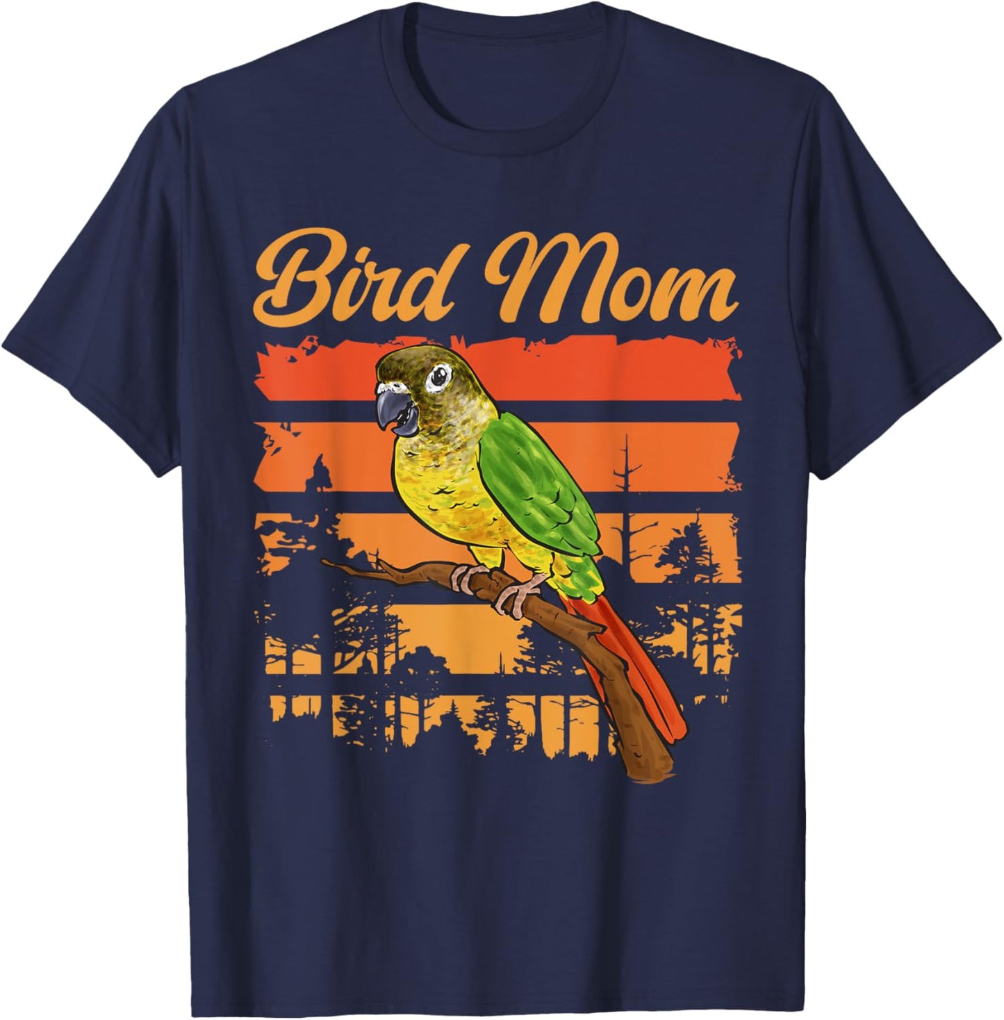 Green Cheeked Conure Parrot Bird Mom T-Shirt - T-Shirt | Navy