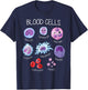 Blood Cell Types Hematologist Pathologist Lab Scientist T-Shirt - T-Shirt | Navy
