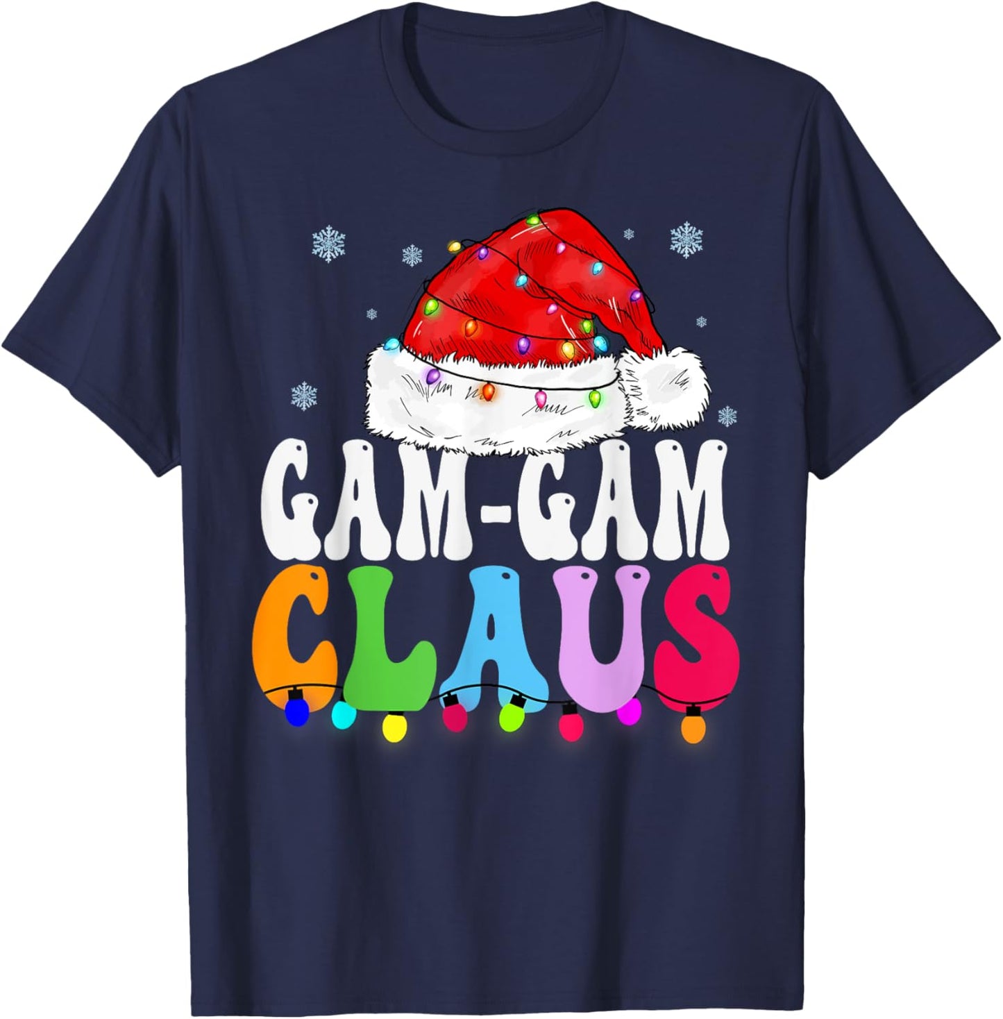 Gam-Gam Claus Funny Xmas Family Matching Grandma Christmas T-Shirt - T-Shirt | Navy
