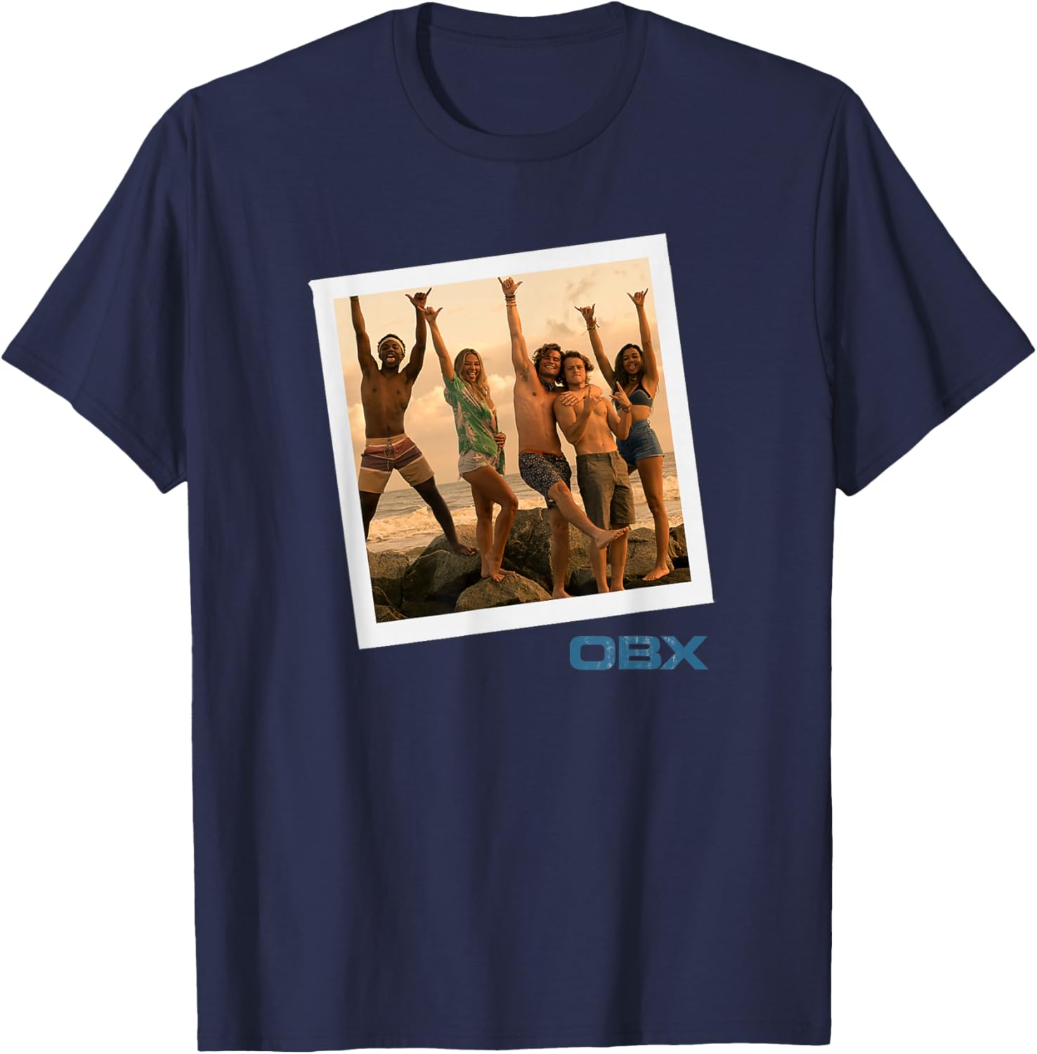 Outer Banks Vintage Photo Group Shot T-Shirt - T-Shirt | Navy