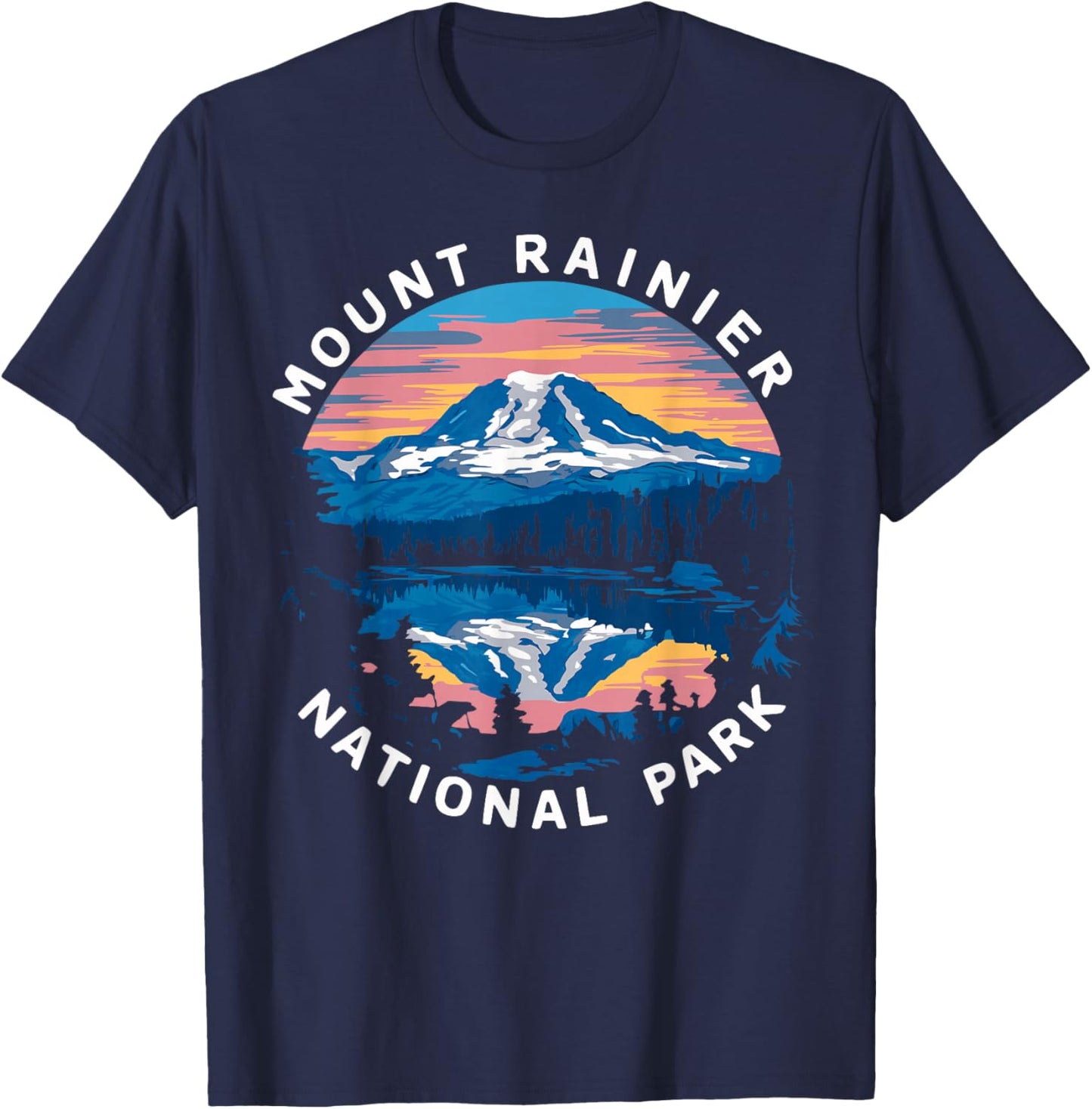 Mount Rainier Hiking Road Trip Seattle T-Shirt - T-Shirt | Navy
