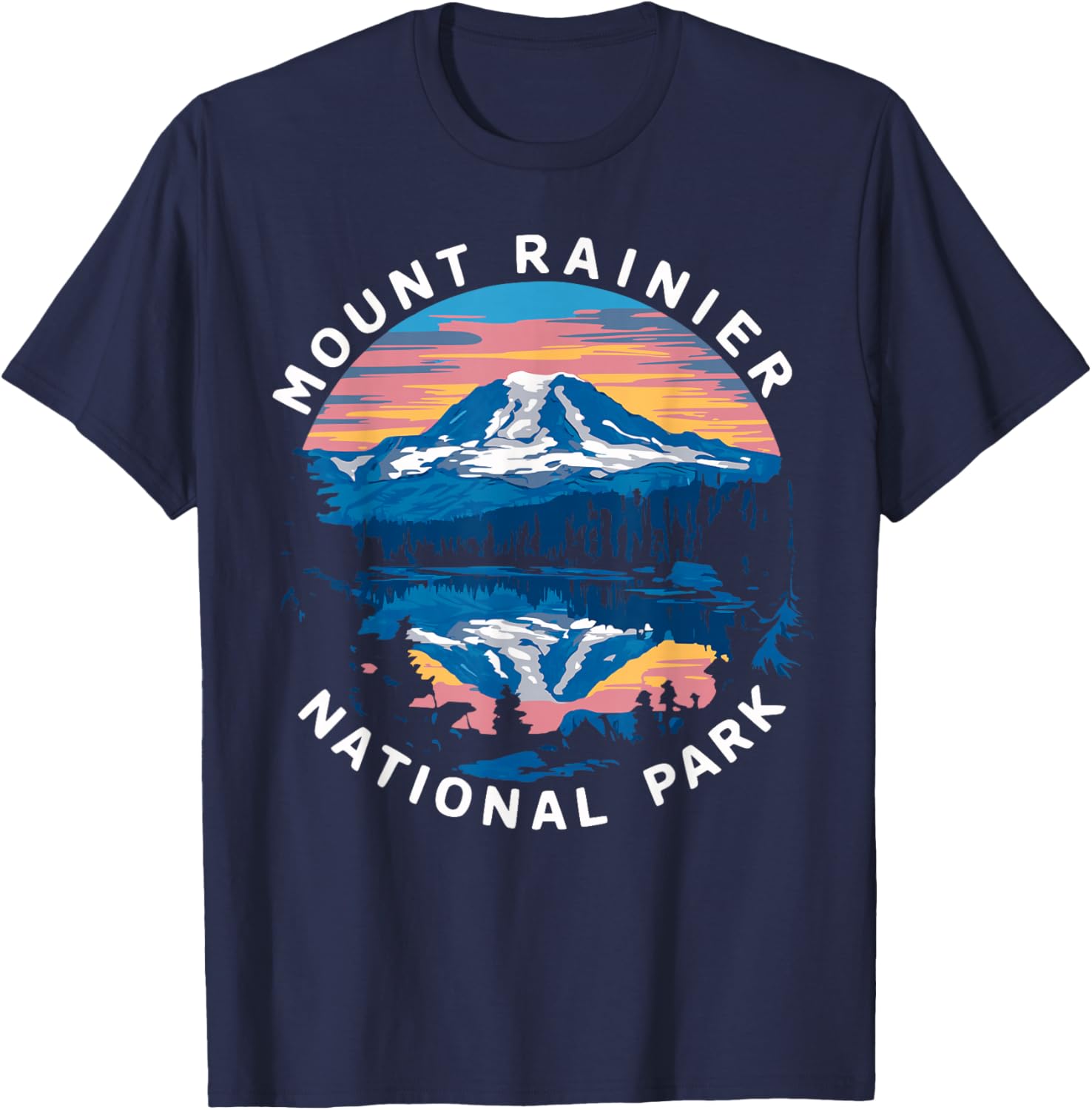 Mount Rainier Hiking Road Trip Seattle T-Shirt - T-Shirt | Navy