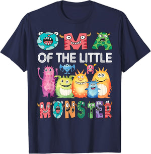 Oma Of The Little Monster Kids 1St Birthday Party T-Shirt - T-Shirt | Navy