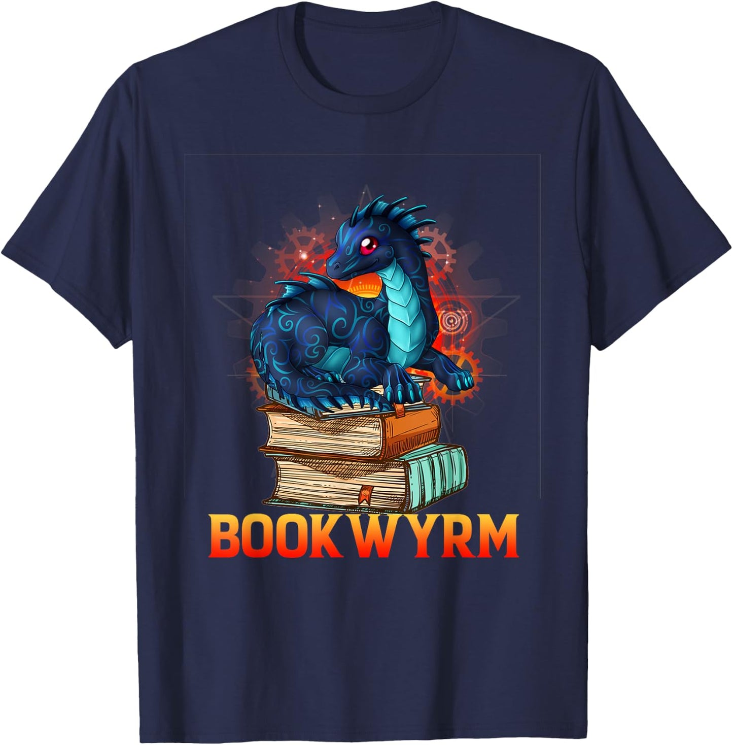 Book Wyrm Bookwyrm Dragon Lover Reading Men Women Gift T-Shirt - T-Shirt | Navy