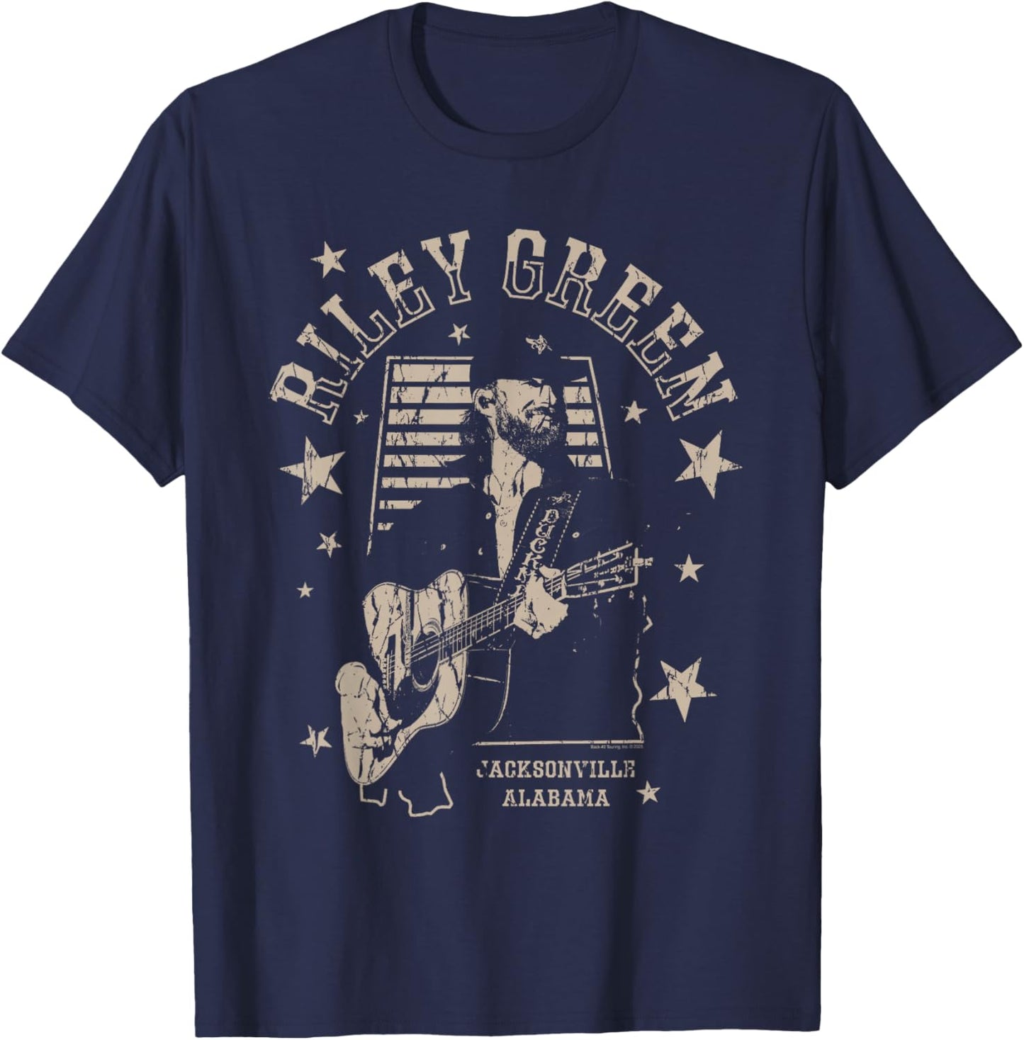 Riley Green Jacksonville Alabama Country Music Artist T-Shirt - T-Shirt | Navy