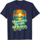 Summer For The Thicc Funny Fit2Serve 80's Beach Surf Graphic Women Kids T-Shirt - T-Shirt | Navy