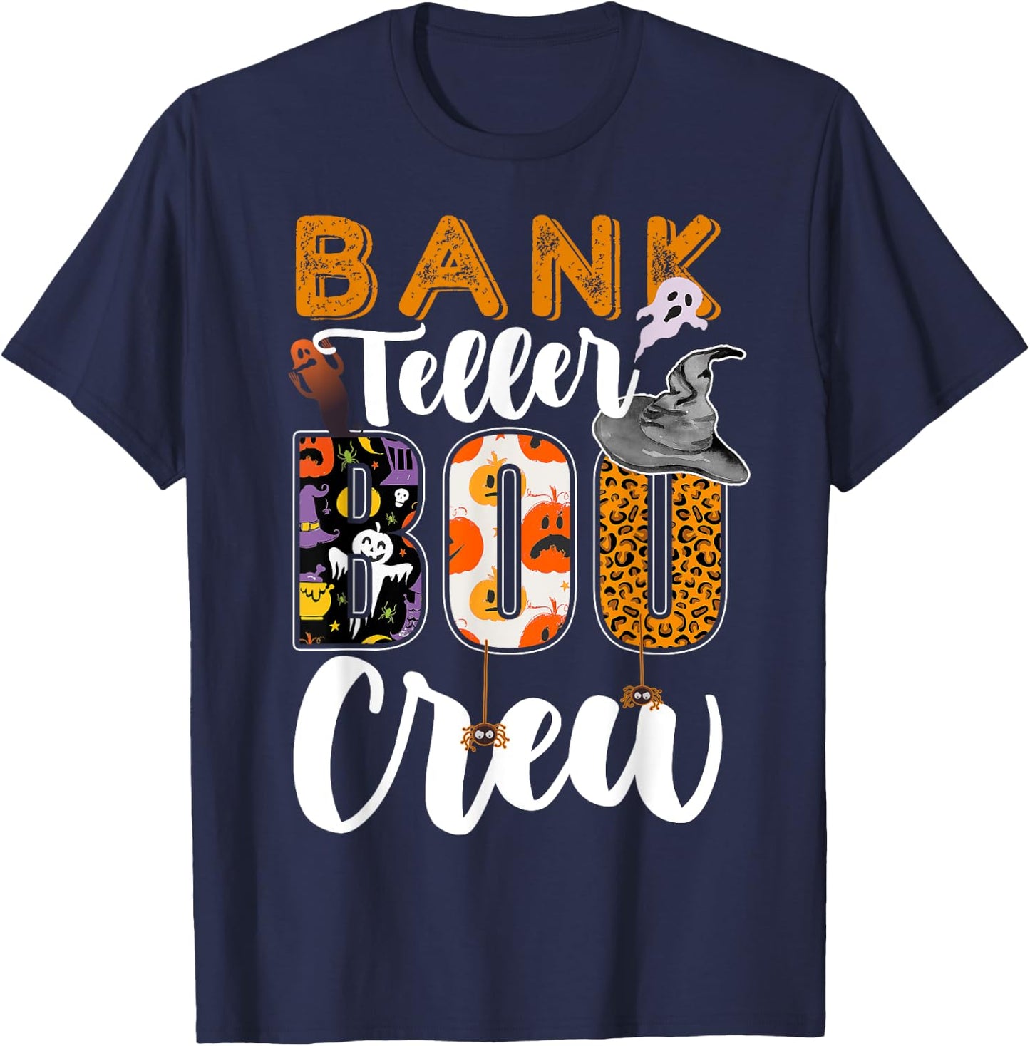Bank Teller Boo Crew Halloween Matching Banker T-Shirt - T-Shirt | Navy