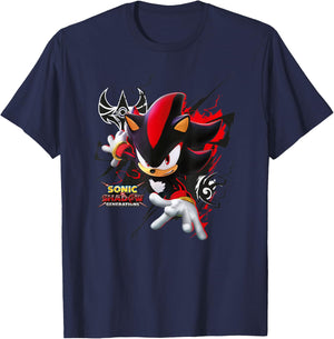 Sonic The Hedgehog, Sonic X Shadow Generations - Unleashed T-Shirt - T-Shirt | Navy
