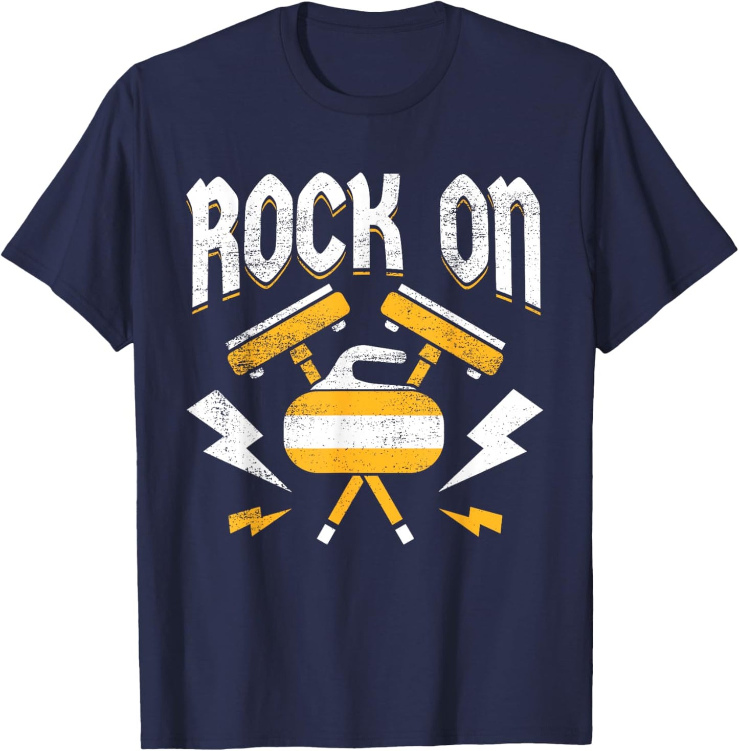 Curling Rock I Curler Saying I Curling Player T-Shirt - T-Shirt | Navy