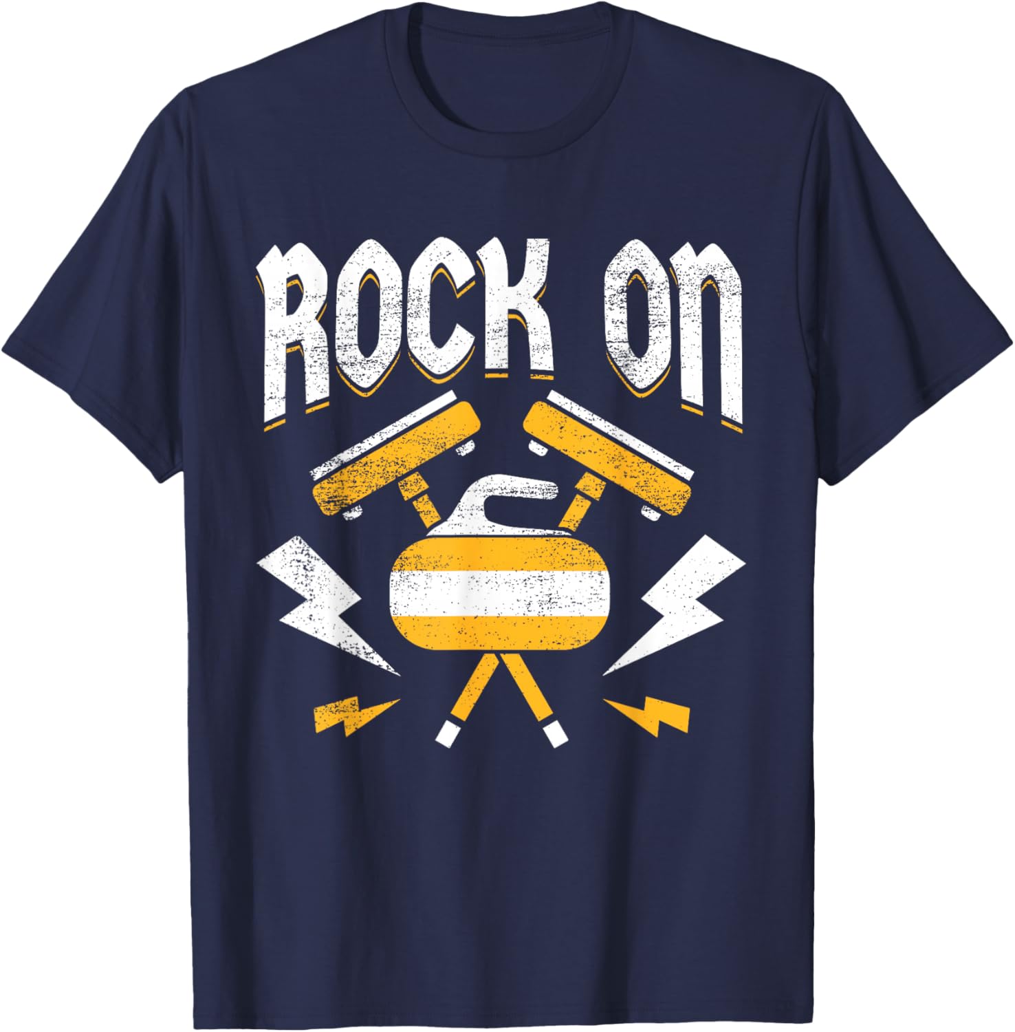 Curling Rock I Curler Saying I Curling Player T-Shirt - T-Shirt | Navy