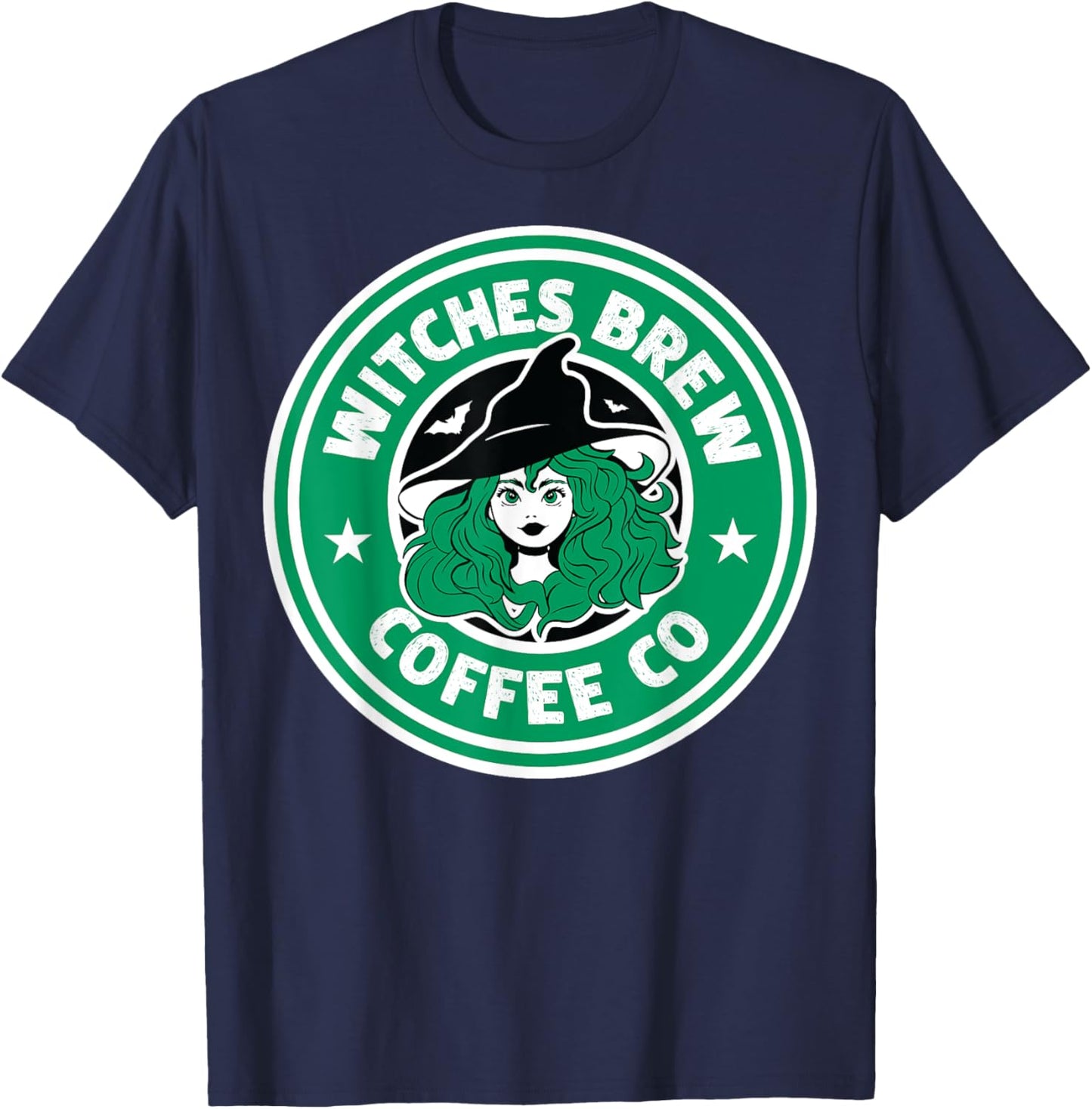 Retro Witches Brew Coffee Co T-Shirt - T-Shirt | Navy