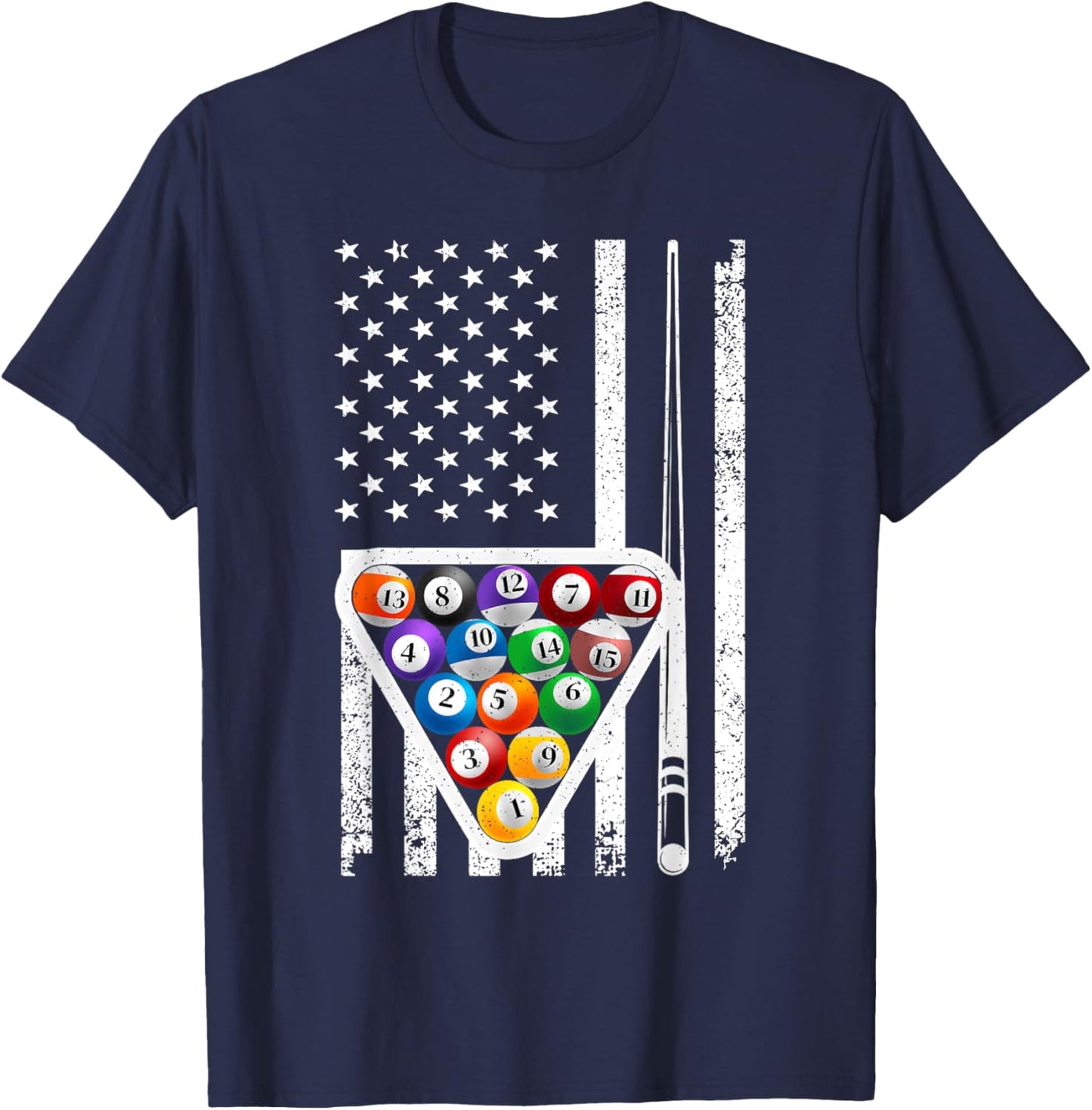 Funny Pool Art Women Billiards Player Billiard Lover T-Shirt - T-Shirt | Navy