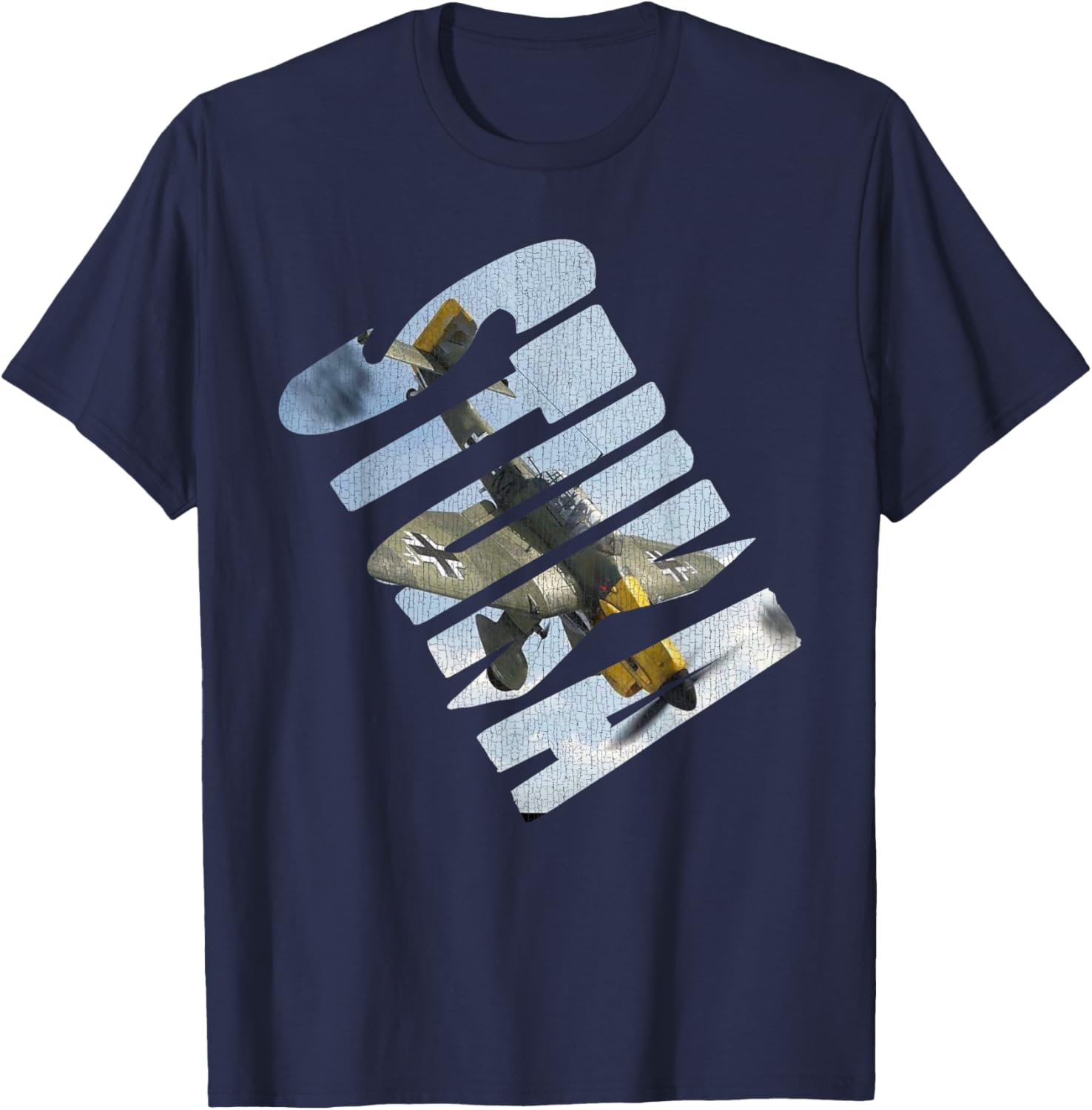 Stuka Junkers Ju 87 WW2 German Warbird Aviation Hobbyist T-Shirt - T-Shirt | Navy