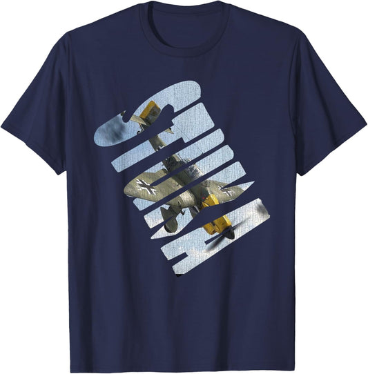 Stuka Junkers Ju 87 WW2 German Warbird Aviation Hobbyist T-Shirt - T-Shirt | Navy