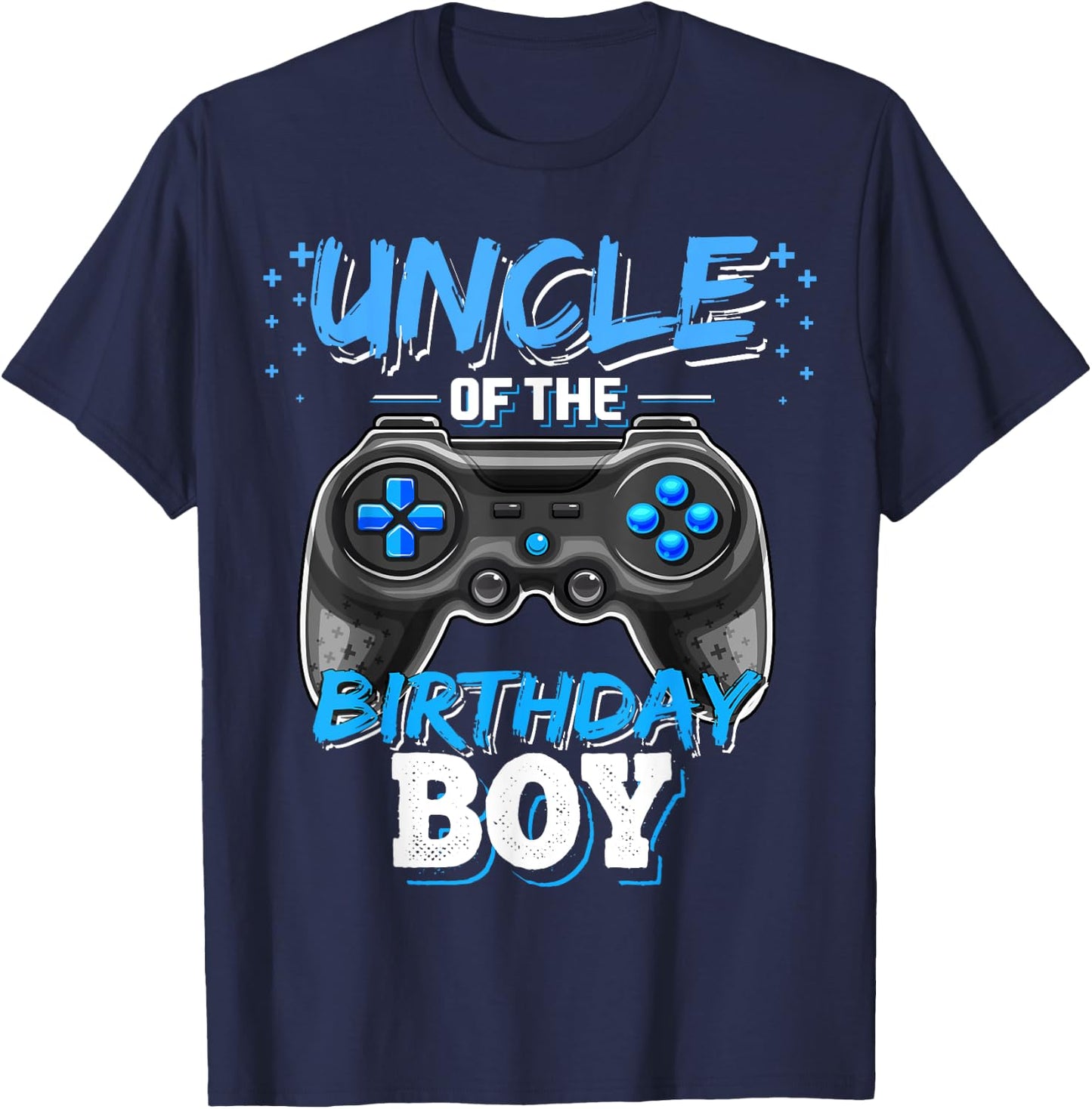 Uncle of the Birthday Boy Matching Video Game Birthday Gift T-Shirt - T-Shirt | Navy