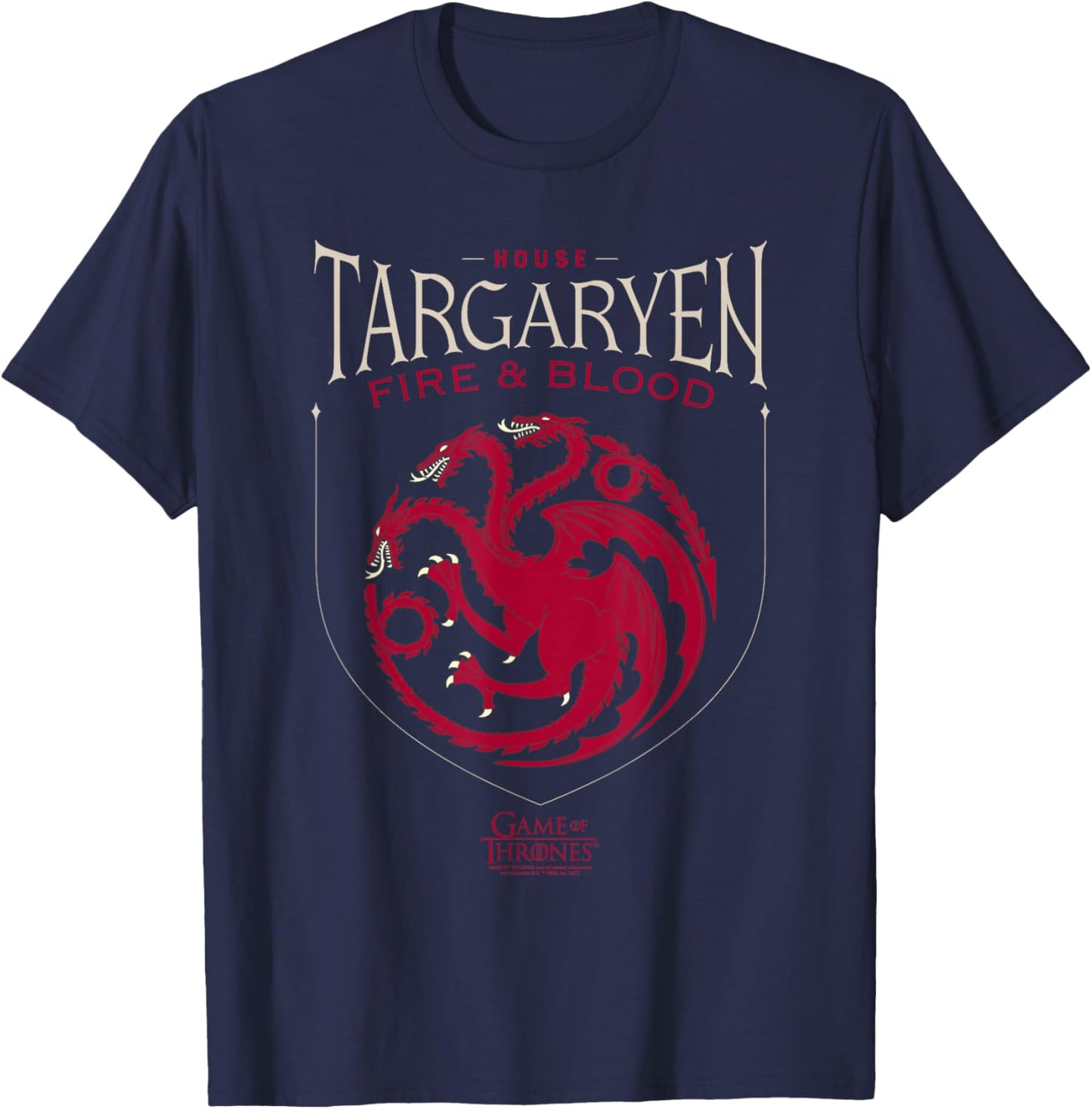 Game of Thrones House Targaryen Sigil T-Shirt - T-Shirt | Navy