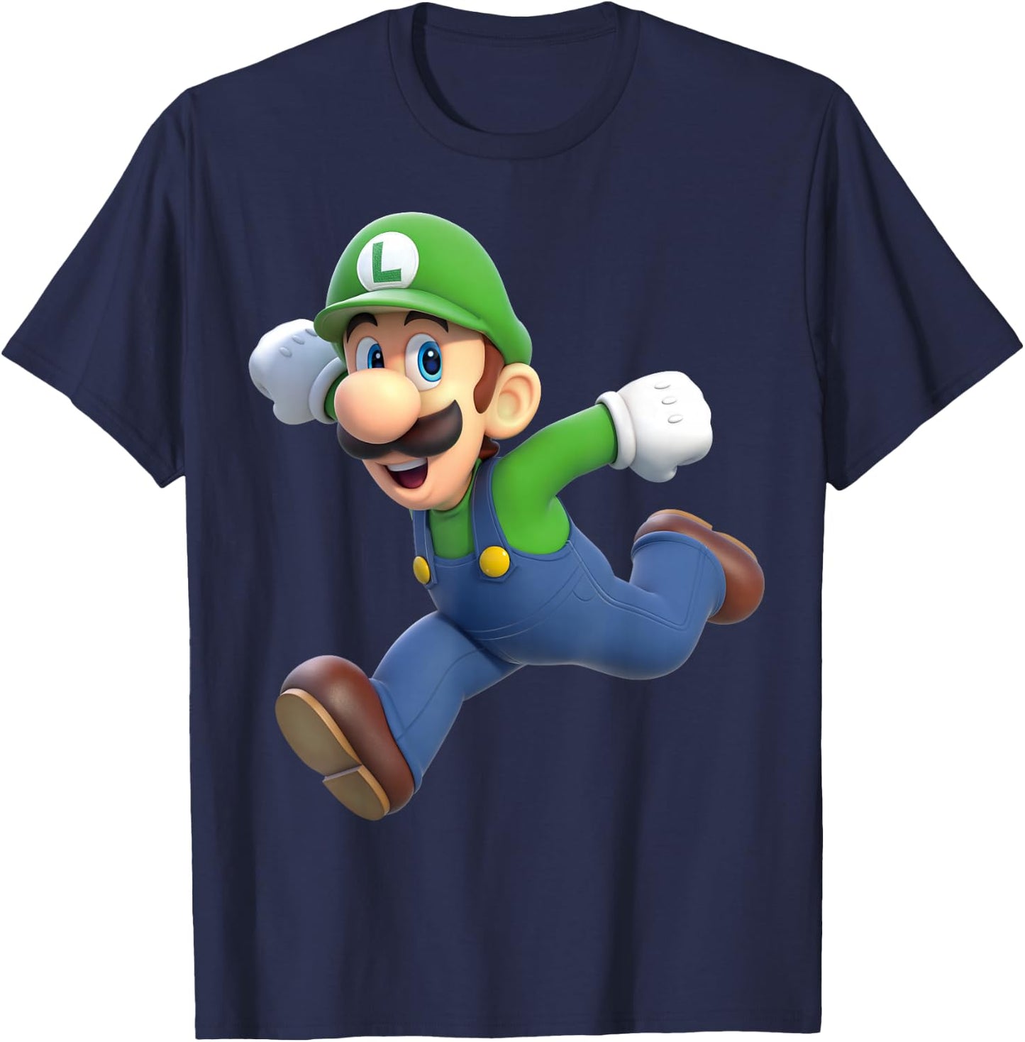 Super Mario Luigi 3D Poster T-Shirt - T-Shirt | Navy