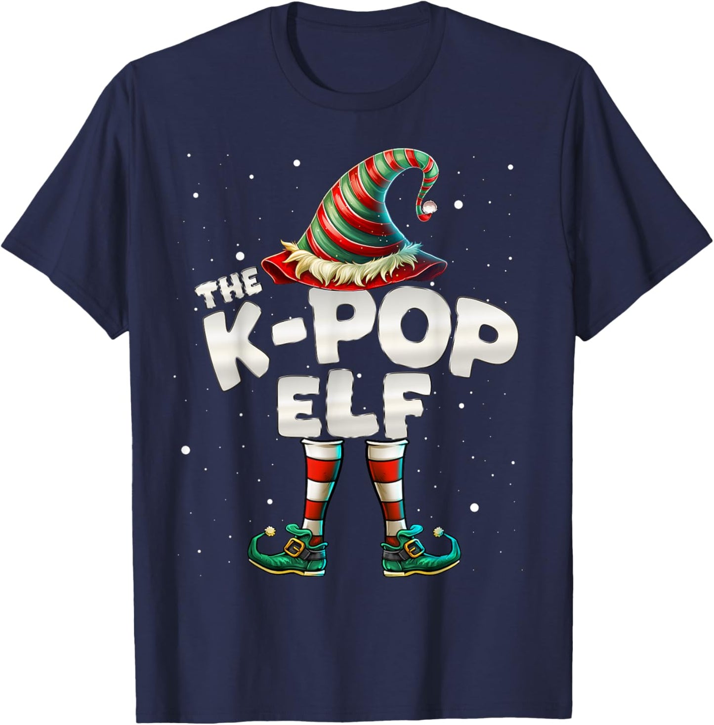 I'm The K-Pop Elf Family Matching Group Christmas Party T-Shirt - T-Shirt | Navy