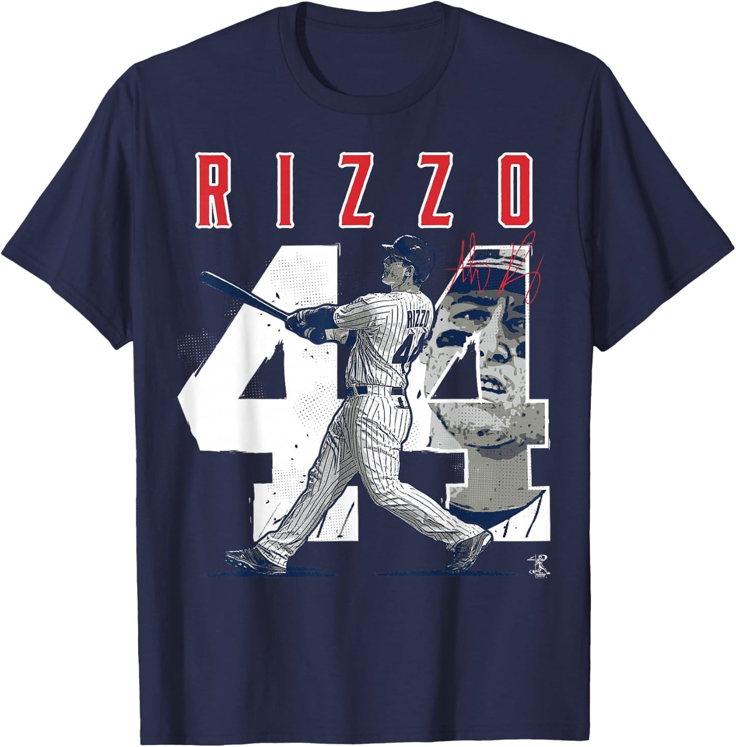 Anthony Rizzo Number & Portrait - Apparel T-Shirt - T-Shirt | Navy