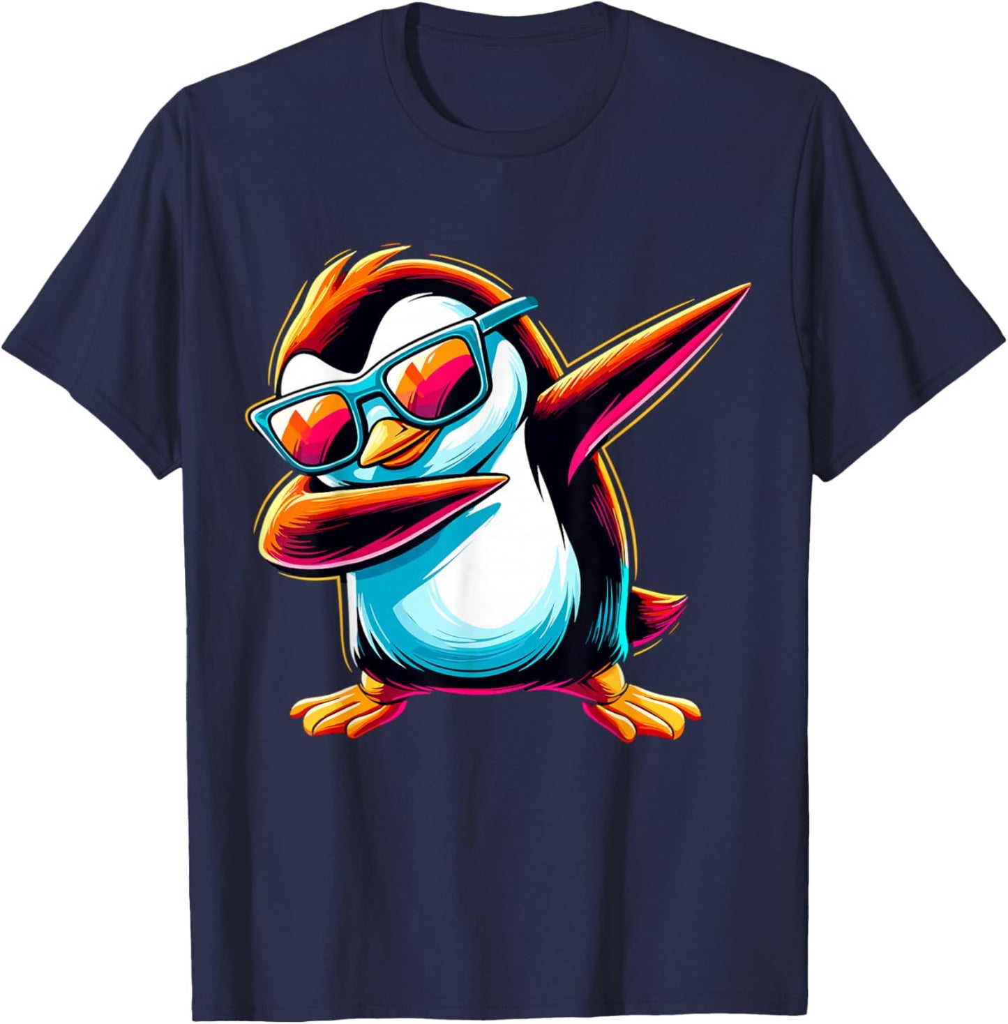 Dabbing Penguin Animal T-Shirt - T-Shirt | Navy