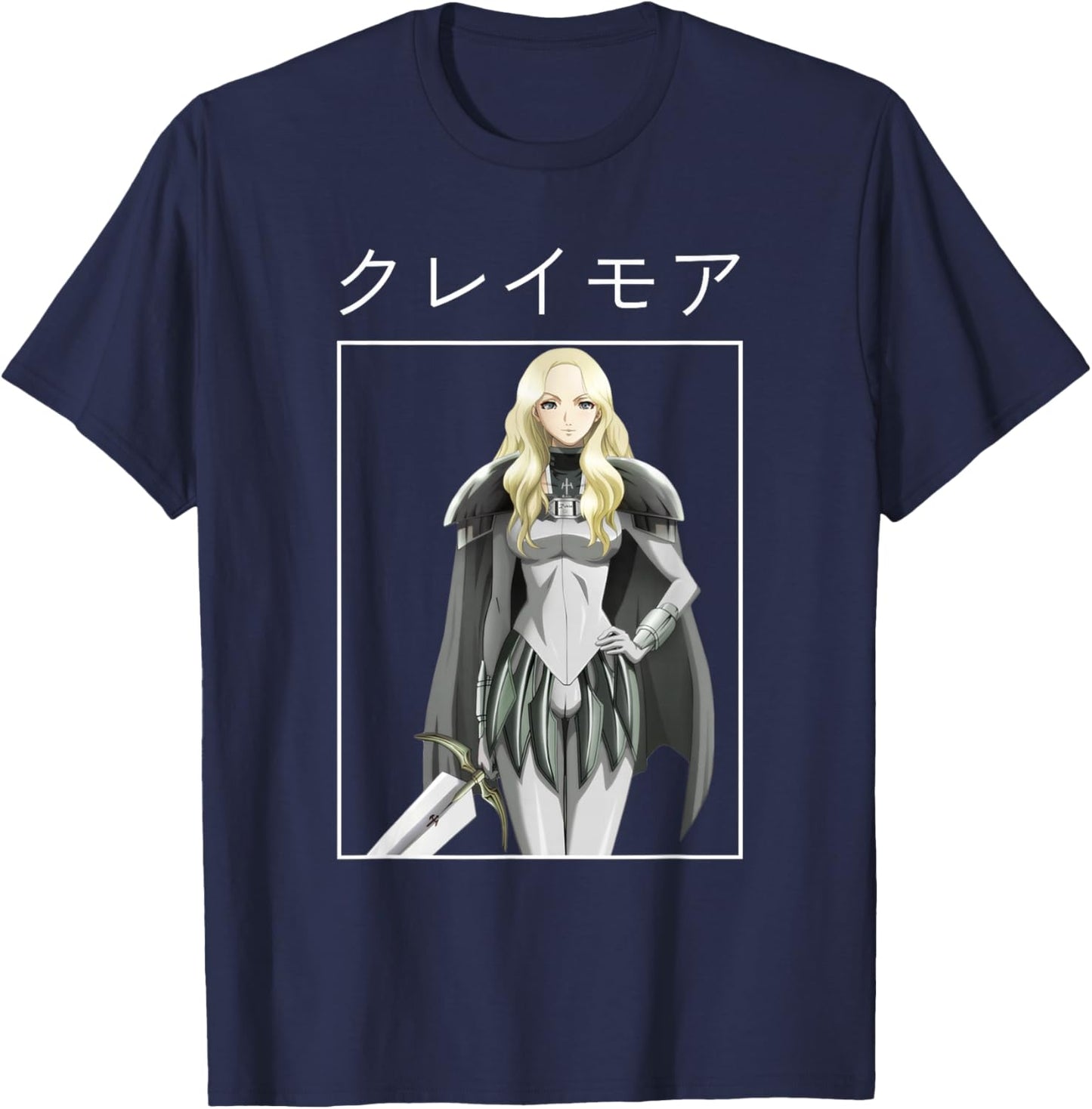 Teresa Faint Smile Clare Claymore Anime Manga Dark Fantasy T-Shirt - T-Shirt | Navy