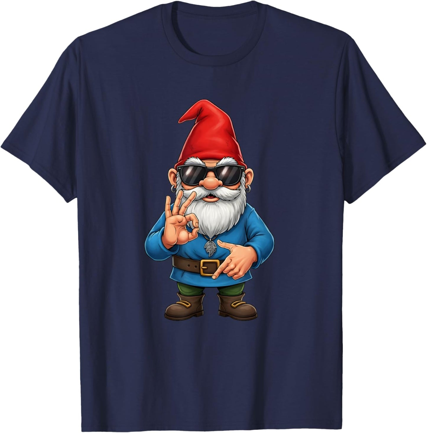Coole Zwerg Sonnenbrille 67 Zeichen Lustige Sechs Sieben Kunst T-Shirt - T-Shirt | Navy