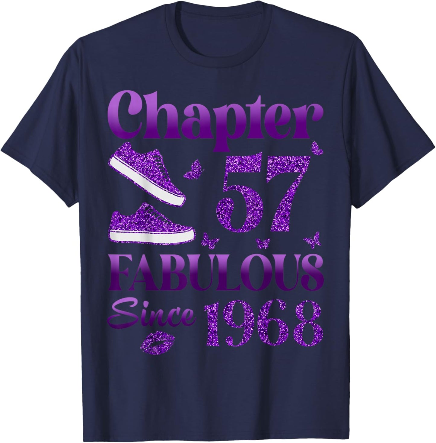 Chapter 57 Fabulous Since 1968 57Th Birthday Gift T-Shirt - T-Shirt | Navy