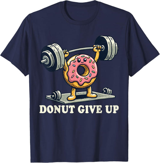 Weightlifting - Funny Fitness Workout Gym Donut Lover T-Shirt - T-Shirt | Navy