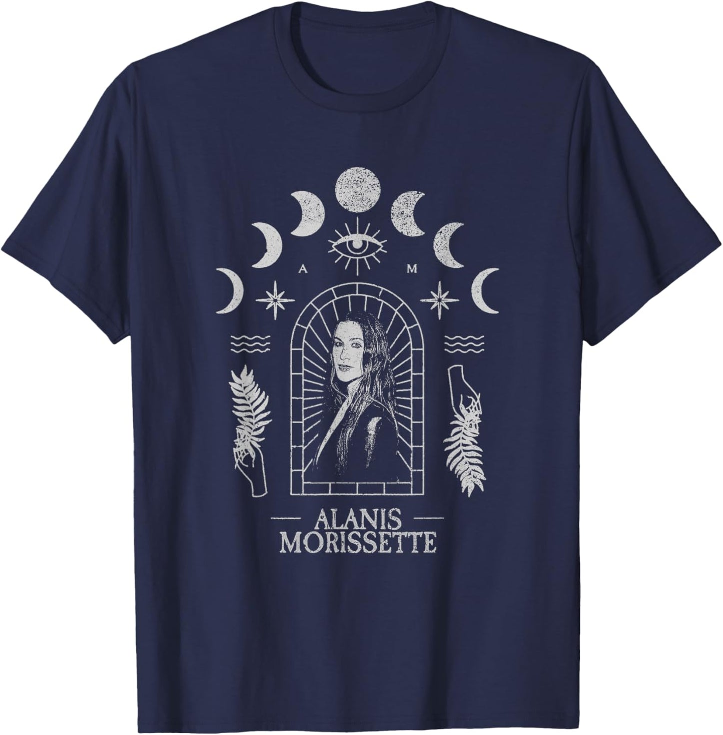 Alanis Morissette - Moon , Black, S T-Shirt - T-Shirt | Navy