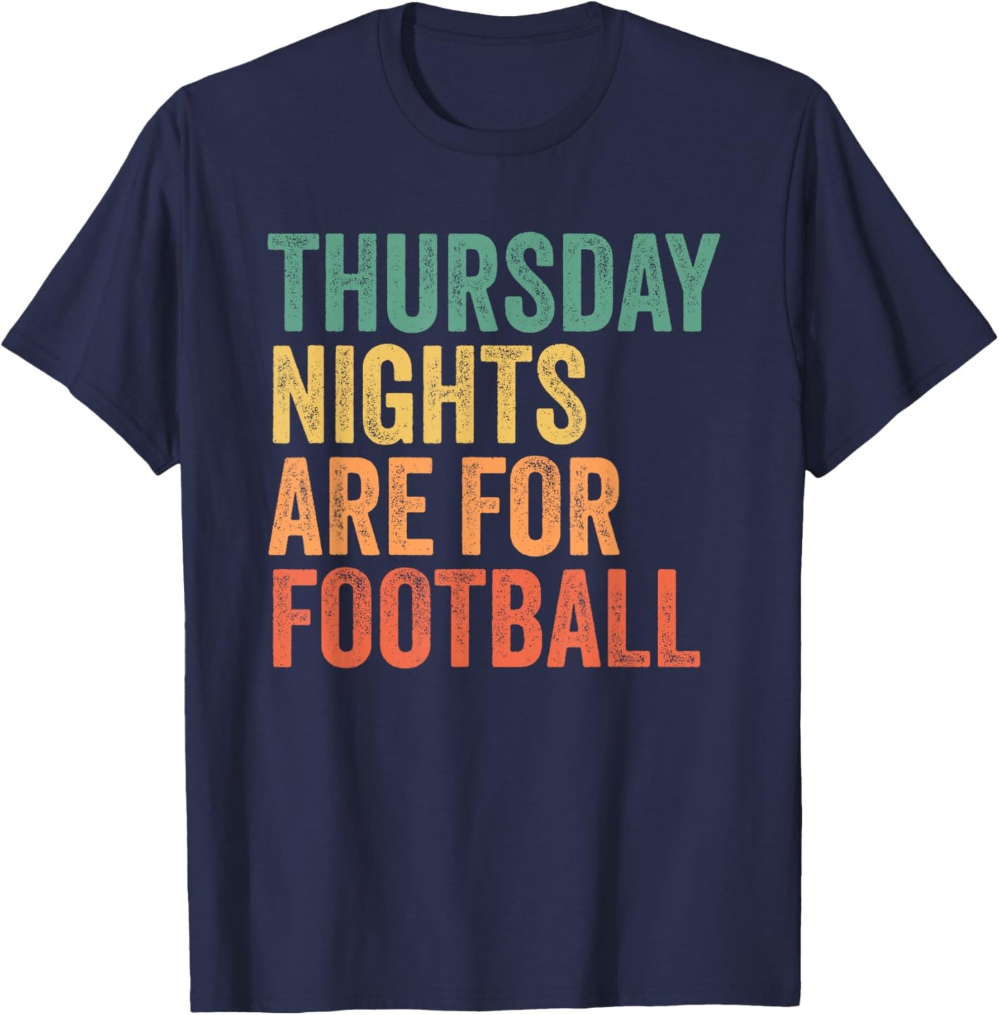 Thursday Nights Are For Football Funny Retro T-Shirt - T-Shirt | Navy