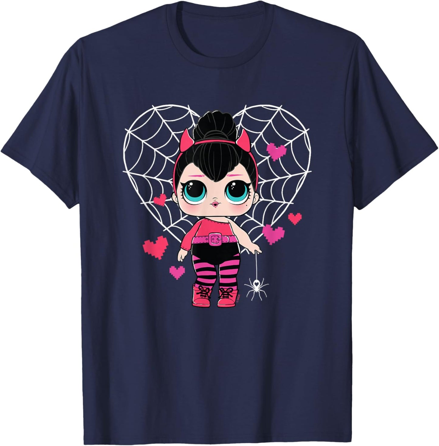 LOL Surprise! - Spice Halloween Spider Web with Hearts T-Shirt - T-Shirt | Navy