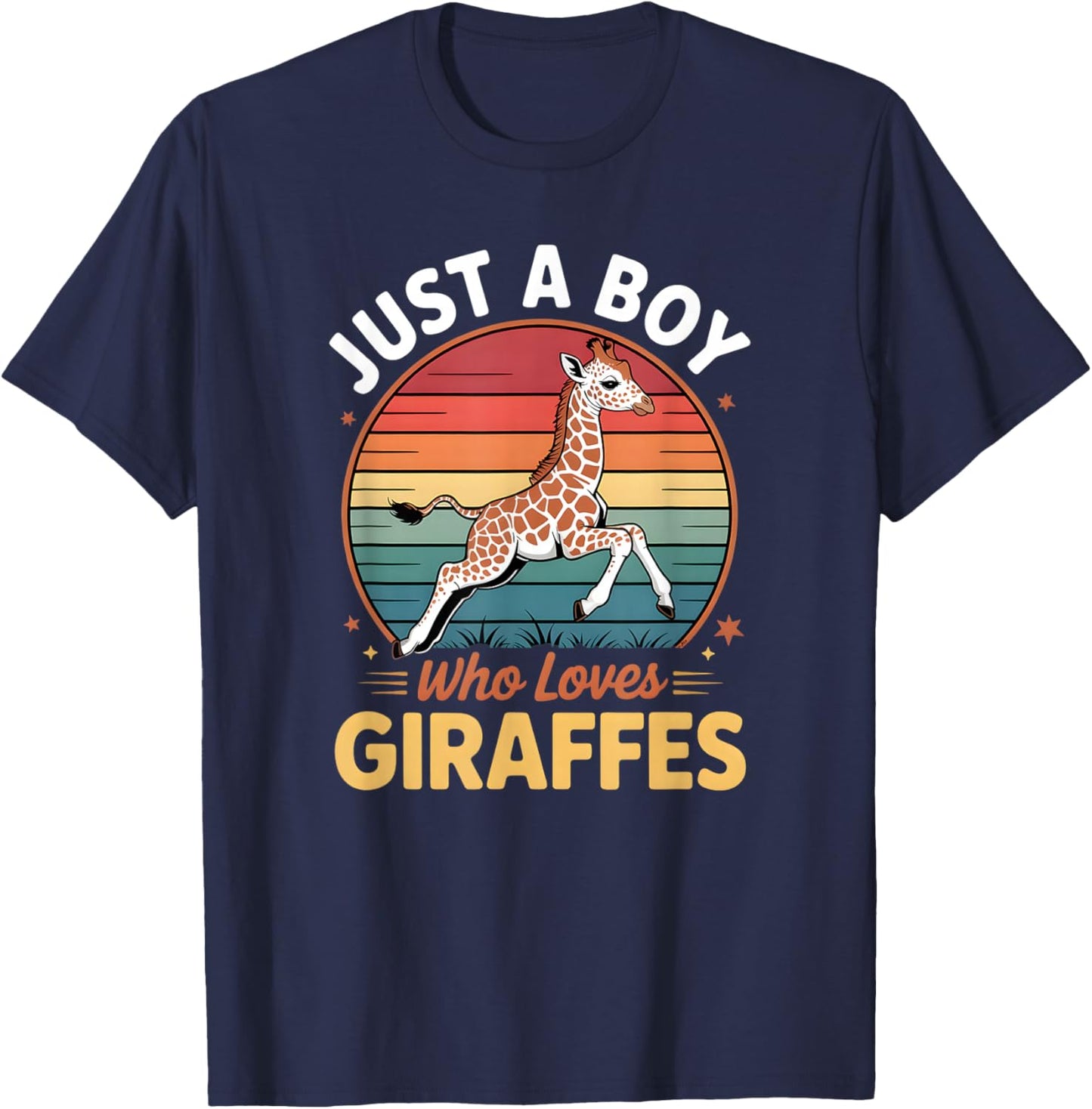 Boys Giraffe T-Shirt - T-Shirt | Navy