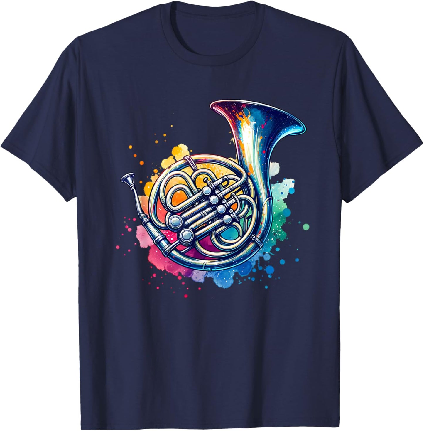 Buntes Waldhorn T-Shirt - T-Shirt | Navy