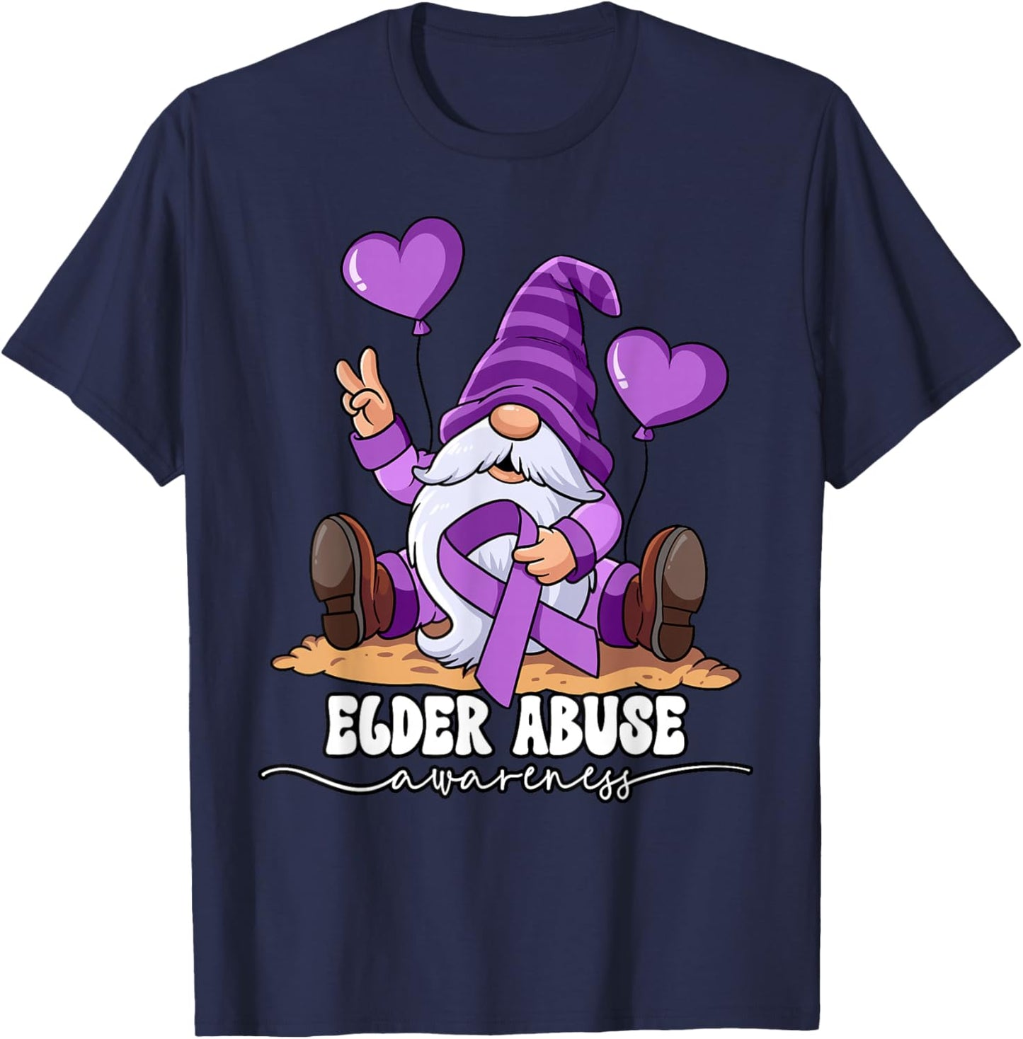 Elder Abuse Awareness T-Shirt - T-Shirt | Navy