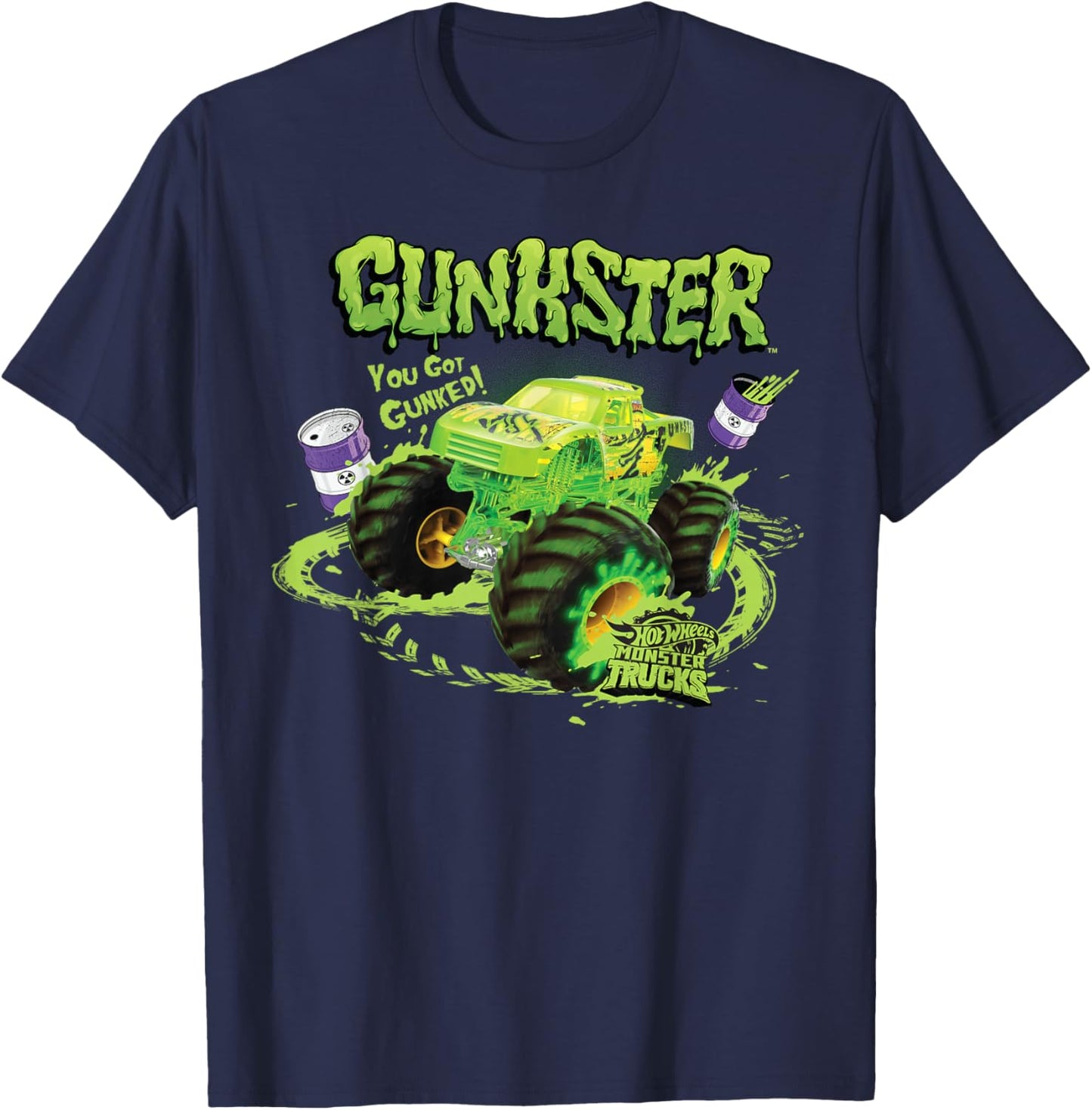 Hot Wheels Monster Trucks - Gunkster T-Shirt - T-Shirt | Navy