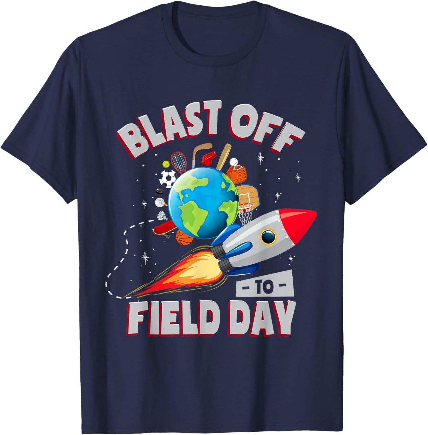 Field Day Rocket Kids School T-Shirt - T-Shirt | Navy