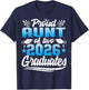 Proud Aunt of Two Class of 2026 Graduates Twins Graduation T-Shirt - T-Shirt | Navy
