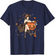 Halloween Witch Pin Up Retro Vintage Pumpkin Women T-Shirt - T-Shirt | Navy