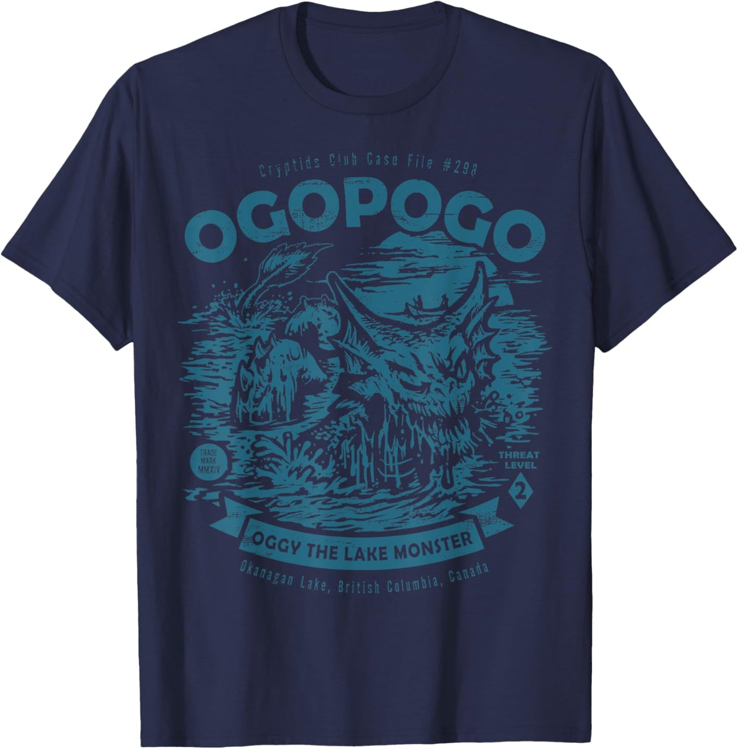 OGOPOGO - Oggy The Lake Monster Cryptids Club Case File T-Shirt - T-Shirt | Navy