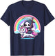 Grim Reaper Unicorn Funny Rainbow Heavy Metal Design T-Shirt - T-Shirt | Navy