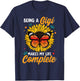 Being A Gigi Makes My Life Complete Sunflower Butterfly T-Shirt - T-Shirt | Navy