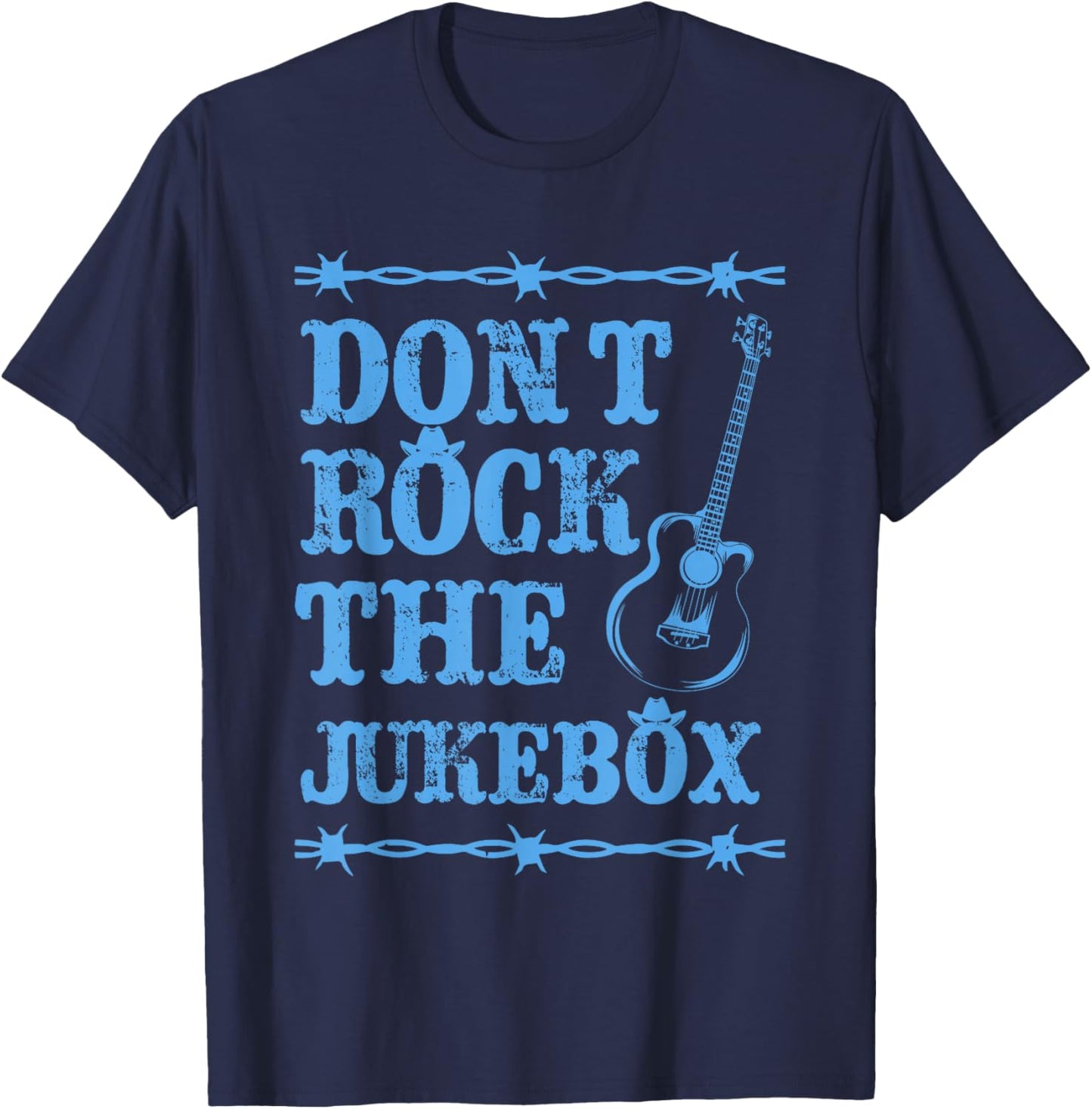 Don't Rock The Jukebox Design T-Shirt - T-Shirt | Navy