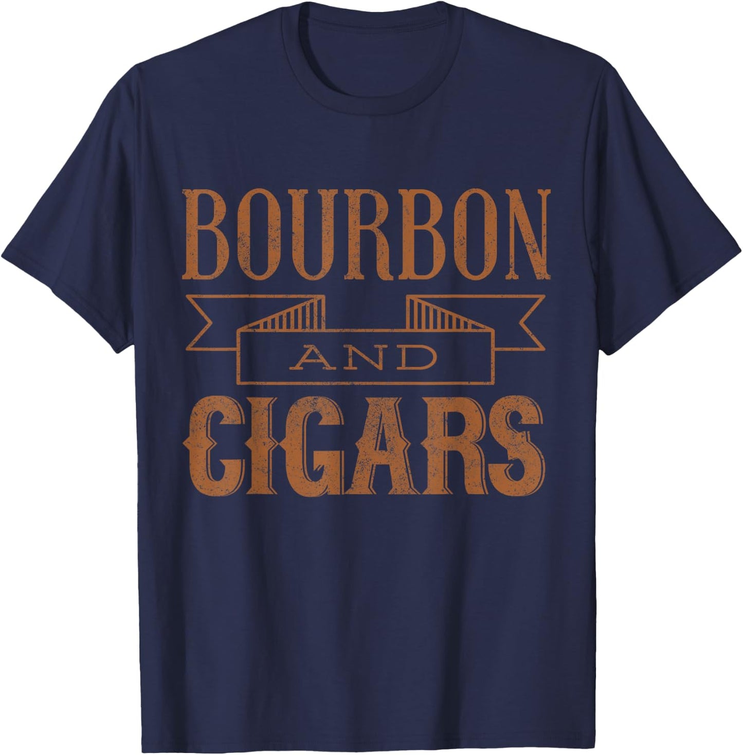 Bourbon and Cigars Gift cigar T-Shirt - T-Shirt | Navy