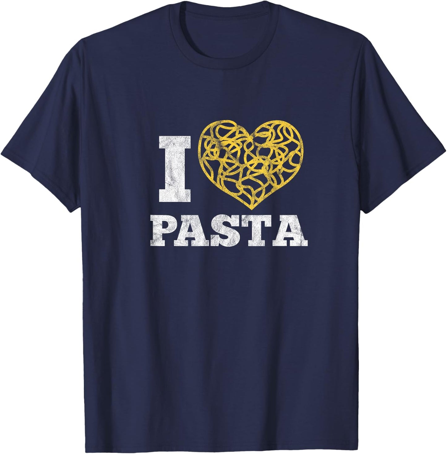 I Love Pasta Cute Spaghetti Italian Food Heart T-Shirt - T-Shirt | Navy