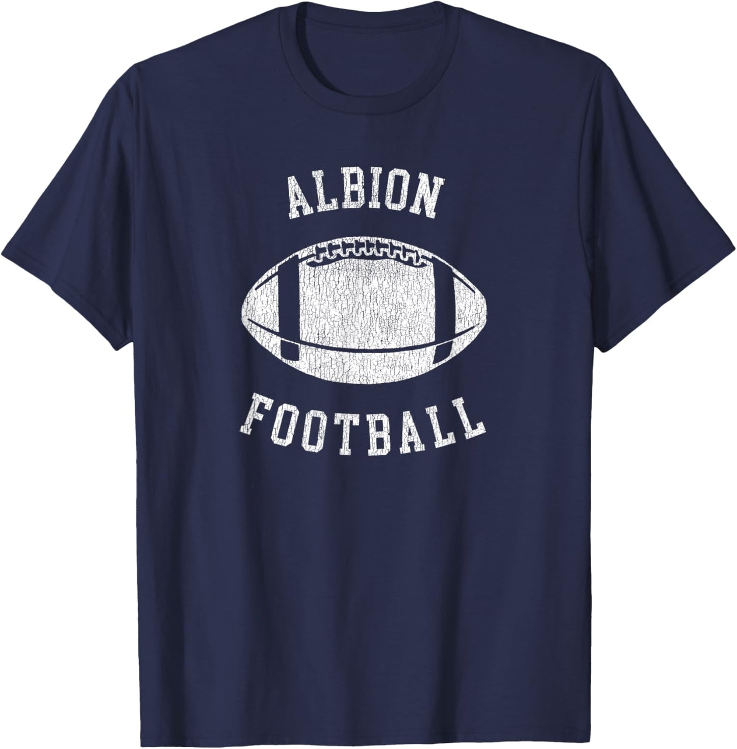 Albion Football Distressed Vintage 80's Throwback Classic T-Shirt - T-Shirt | Navy