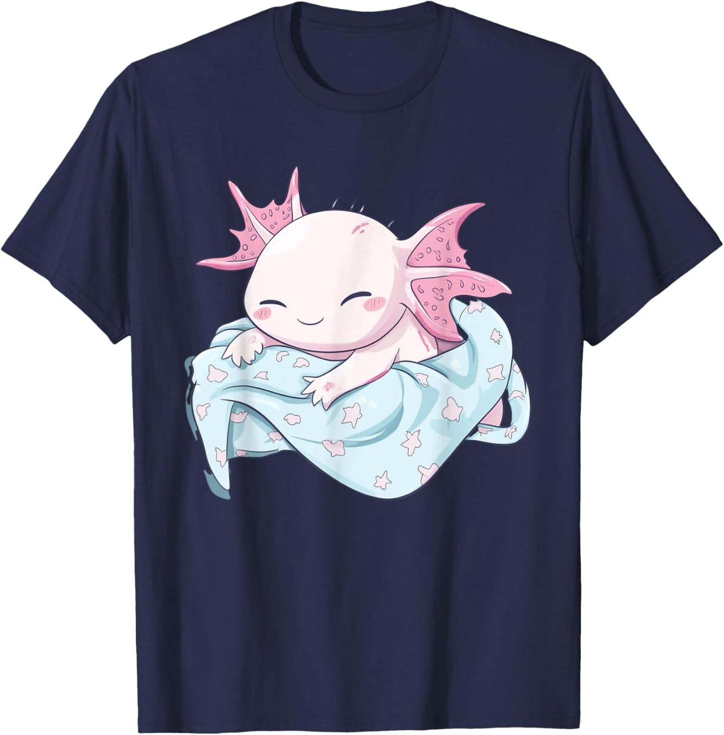 Axolotl Cute Graphic Sleepwear Pyjamas T-Shirt - T-Shirt | Navy