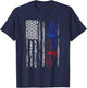 US FLAG CHAINSAW Lumberjack Logger Lumber Gift T-Shirt - T-Shirt | Navy